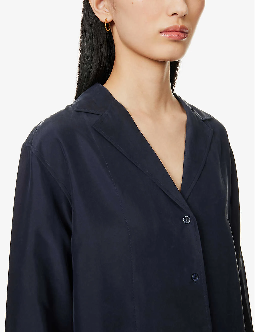 Toteme Fluid Peak-lapel Silk Shirt 7 Toteme Fluid Peak-lapel Silk Shirt - Image 5