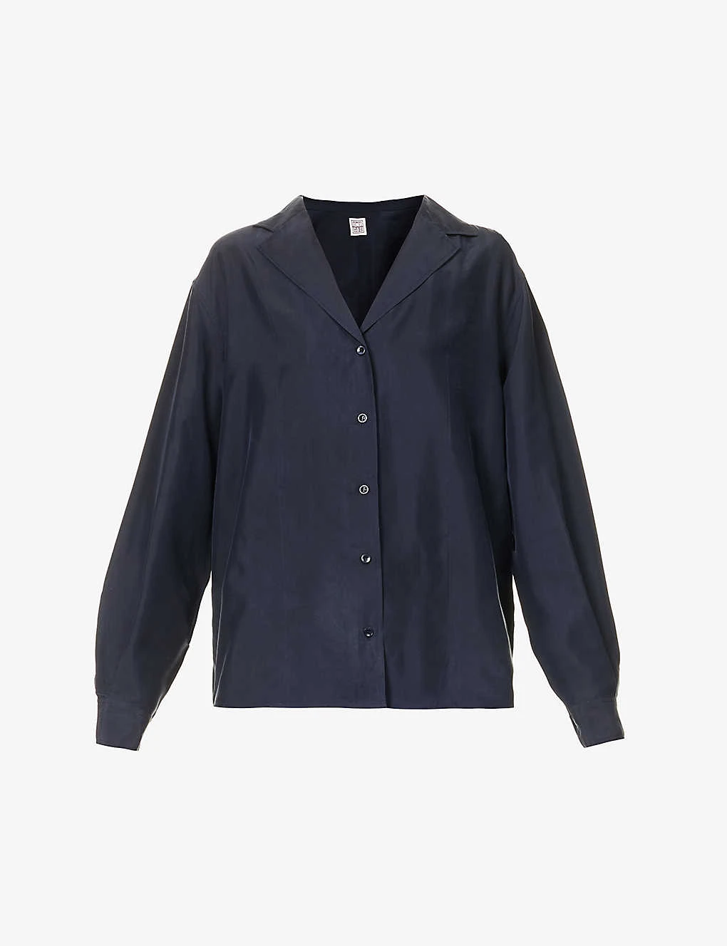 Toteme Fluid Peak-lapel Silk Shirt 3 Toteme Fluid Peak-lapel Silk Shirt