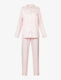 Satin Relaxed-fit Stretch-woven Pyjama Set