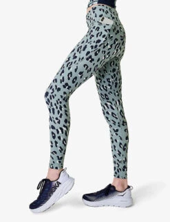 Sweaty Betty Power Cheetah-print Stretch-jersey Leggings -Sweaty Betty Store R04127180 BLUECHEETAHPRINT ALT03