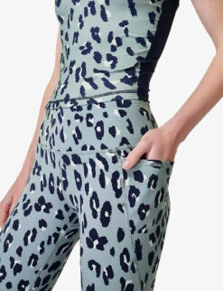 Sweaty Betty Power Cheetah-print Stretch-jersey Leggings -Sweaty Betty Store R04127180 BLUECHEETAHPRINT ALT04