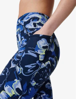 Sweaty Betty Zero Gravity Running 7/8 Stretch-jersey Leggings -Sweaty Betty Store R04127184 BLUEFLORALPRINT ALT04