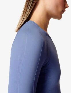 Sweaty Betty Athlete Seamless Workout Long-sleeved Stretch-jersey Top 11 Sweaty Betty Athlete Seamless Workout Long-sleeved Stretch-jersey Top -Sweaty Betty Store R04127201 FLUIDBLUE ALT04