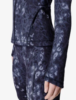 Sweaty Betty Super Soft Zip-through Stretch-woven Hoody 11 Sweaty Betty Super Soft Zip-through Stretch-woven Hoody -Sweaty Betty Store R04127205 BLUELEOPARDPRINT ALT04