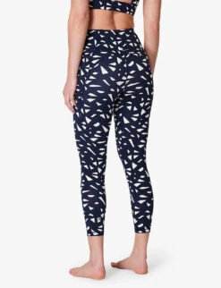 Sweaty Betty Super Soft 7/8 High-rise Stretch-woven Yoga Leggings -Sweaty Betty Store R04127217 NVYBLUVINTAGEPRNT ALT03