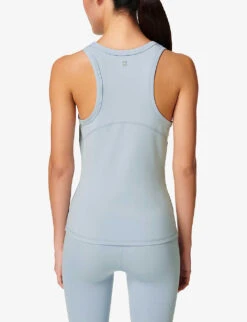 Sweaty Betty All Day Racer-back Stretch-woven Tank Top -Sweaty Betty Store R04127243 ALUMINIUMBLUE ALT03