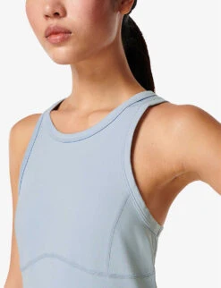 Sweaty Betty All Day Racer-back Stretch-woven Tank Top -Sweaty Betty Store R04127243 ALUMINIUMBLUE ALT04