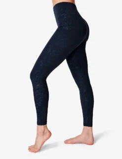 Sweaty Betty All Day Croc-embossed Stretch-woven Leggings -Sweaty Betty Store R04127347 BLUTEXCROCPRNT ALT02