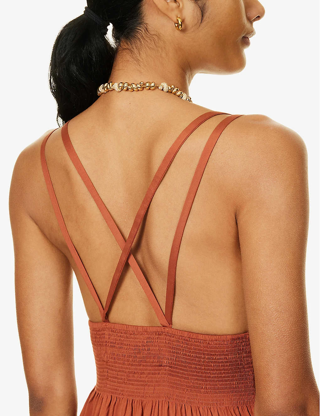 Max Mara Aquila Tiered-trim Stretch-cotton Blend Midi Dress 7 Max Mara Aquila Tiered-trim Stretch-cotton Blend Midi Dress - Image 5