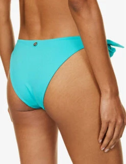 Max Mara Stefy Self-tie Mid-rise Bikini Bottoms 10 Max Mara Stefy Self-tie Mid-rise Bikini Bottoms -Sweaty Betty Store R04127761 SKYBLUE ALT03