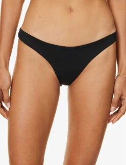 Max Mara Selma Seamless Mid-rise Bikini Bottoms 11 Max Mara Selma Seamless Mid-rise Bikini Bottoms -Sweaty Betty Store R04127763 BLACK ALT04