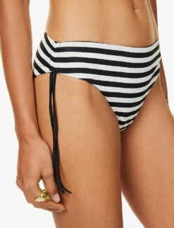 Max Mara Sibilla Striped Bikini Bottoms 11 Max Mara Sibilla Striped Bikini Bottoms -Sweaty Betty Store R04127778 WHITE ALT04