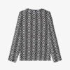 THE KOOPLES Zig-Zag Crew-neck Woven Top 2 THE KOOPLES Zig-Zag Crew-neck Woven Top -Sweaty Betty Store R04127948 BLA09 M
