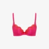AGENT PROVOCATEUR Molly Lace-trim Stretch-silk Plunge Bra 2 AGENT PROVOCATEUR Molly Lace-trim Stretch-silk Plunge Bra -Sweaty Betty Store R04129123 PINK M
