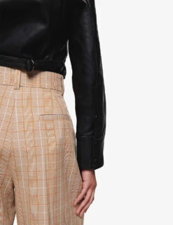 Fedde Checked Wide-leg Stretch-recycled Polyester Blend Trousers 9 Fedde Checked Wide-leg Stretch-recycled Polyester Blend Trousers -Sweaty Betty Store R04129962 BEIGEORANGECHECK ALT03