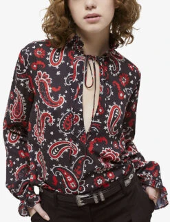 THE KOOPLES Paisley-print Woven Blouse 9 THE KOOPLES Paisley-print Woven Blouse -Sweaty Betty Store R04130007 BLA26 ALT02