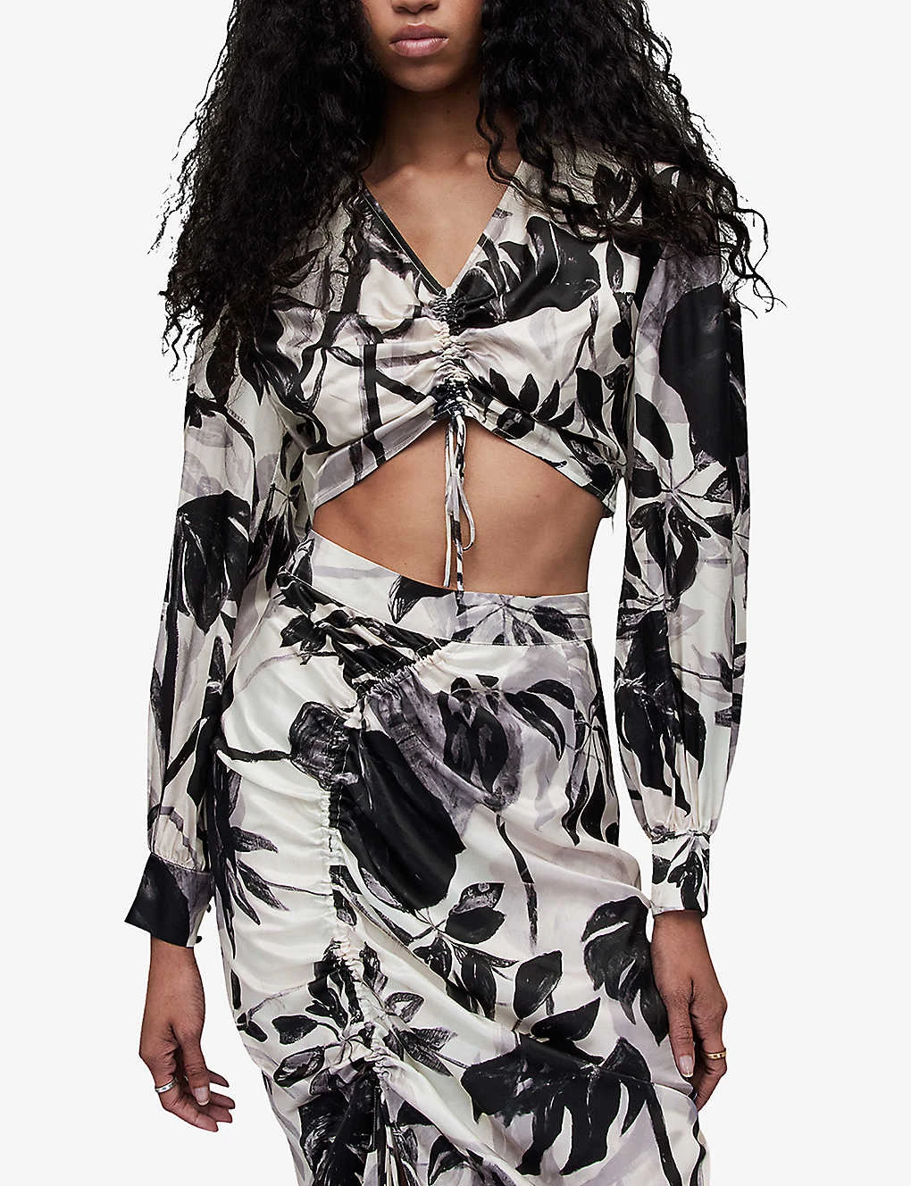 AllSaints Carla Jackie Floral-print Woven Top 5 AllSaints Carla Jackie Floral-print Woven Top - Image 3