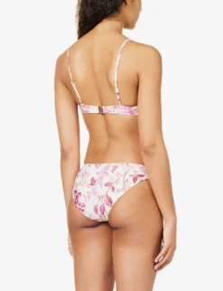 Seafolly Silk Road Floral-print Bikini Top -Sweaty Betty Store R04131513 PARFAITPINK ALT03