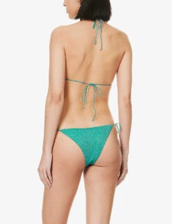 OSEREE Lumière Metallic-weave Bikini Set -Sweaty Betty Store R04132770 AQUAMARINE ALT02