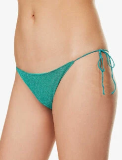 OSEREE Lumière Metallic-weave Bikini Set -Sweaty Betty Store R04132770 AQUAMARINE ALT03