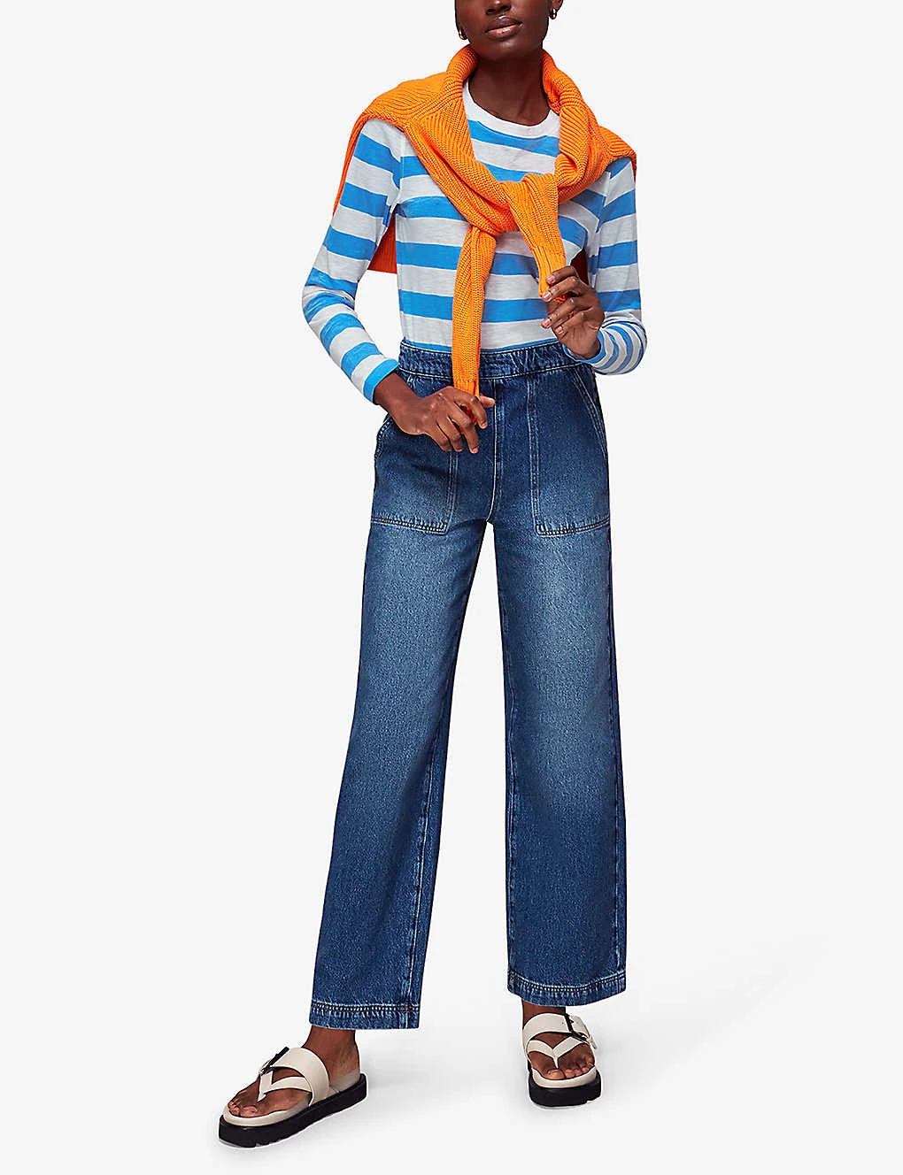 Whistles Stripe-pattern Boxy Cotton Top 4 Whistles Stripe-pattern Boxy Cotton Top - Image 2