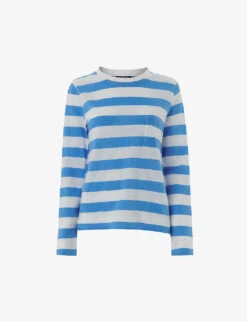 Whistles Stripe-pattern Boxy Cotton Top