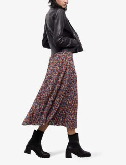 THE KOOPLES Floral-print Woven Midi Dress 9 THE KOOPLES Floral-print Woven Midi Dress -Sweaty Betty Store R04136179 MU01 ALT02