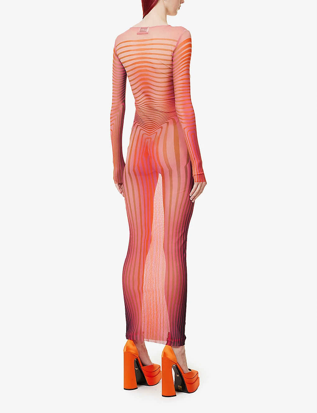Jean Paul Gaultier Abstract-print Slim-fit Woven Maxi Dress 6 Jean Paul Gaultier Abstract-print Slim-fit Woven Maxi Dress - Image 4
