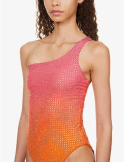 SELF PORTRAIT Crystal-embellished One-shoulder Swimsuit 11 SELF PORTRAIT Crystal-embellished One-shoulder Swimsuit -Sweaty Betty Store R04137720 PINK ALT04