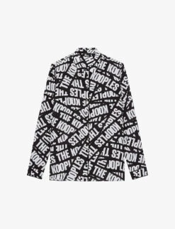 THE KOOPLES Tape Logo-motif Silk Shirt