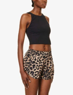 P.E NATION Half Dome Asymmetric Stretch-jersey Top -Sweaty Betty Store R04137943 BLACK ALT02