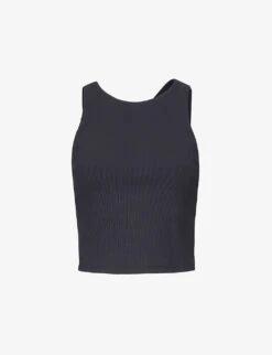 P.E NATION Half Dome Asymmetric Stretch-jersey Top