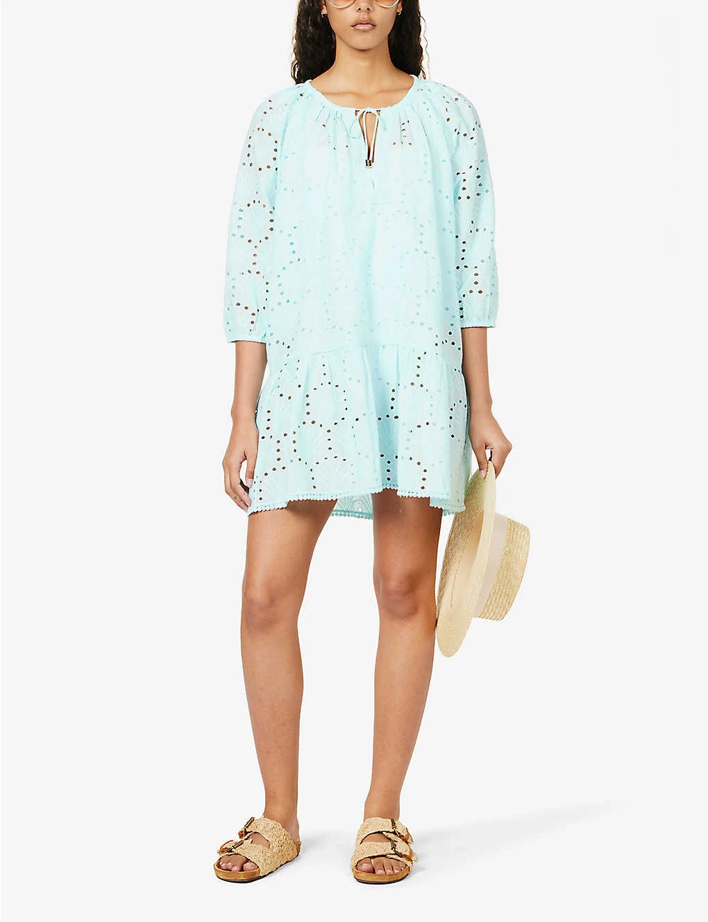Melissa Odabash Ashley Scalloped-hem Cotton Kaftan 4 Melissa Odabash Ashley Scalloped-hem Cotton Kaftan - Image 2