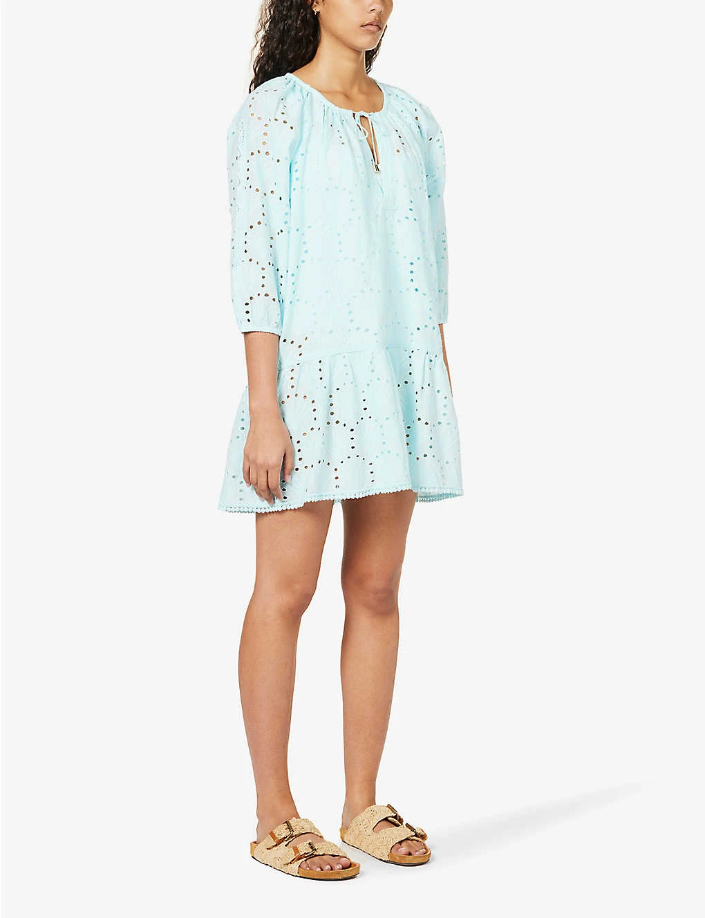 Melissa Odabash Ashley Scalloped-hem Cotton Kaftan 5 Melissa Odabash Ashley Scalloped-hem Cotton Kaftan - Image 3
