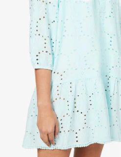 Melissa Odabash Ashley Scalloped-hem Cotton Kaftan 11 Melissa Odabash Ashley Scalloped-hem Cotton Kaftan -Sweaty Betty Store R04139921 SKY ALT04