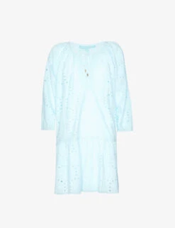 Melissa Odabash Ashley Scalloped-hem Cotton Kaftan