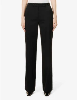 Joseph Morissey Straight-leg High-rise Stretch-wool Trousers 9 Joseph Morissey Straight-leg High-rise Stretch-wool Trousers -Sweaty Betty Store R04140084 BLACK ALT02