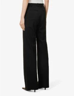 Joseph Morissey Straight-leg High-rise Stretch-wool Trousers 10 Joseph Morissey Straight-leg High-rise Stretch-wool Trousers -Sweaty Betty Store R04140084 BLACK ALT03