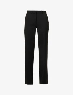 Joseph Morissey Straight-leg High-rise Stretch-wool Trousers