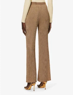 Neriah Wide-leg High-rise Knitted Trousers -Sweaty Betty Store R04140660 MARIGOLD ALT03