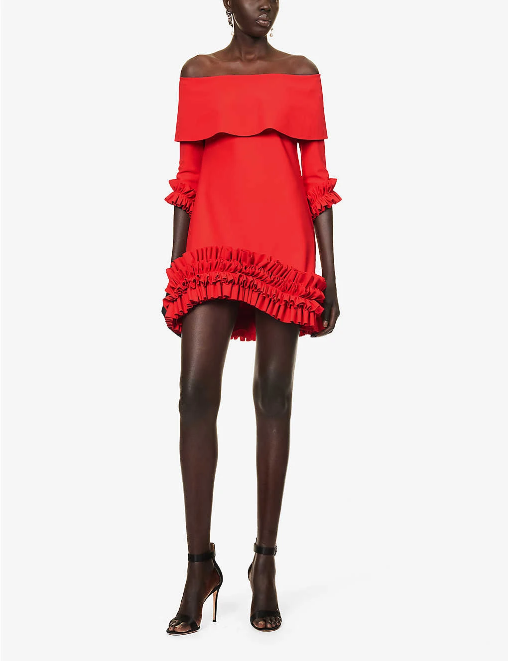 Orothy Ruffle-trim Stretch-woven Mini Dress 4 Orothy Ruffle-trim Stretch-woven Mini Dress - Image 2