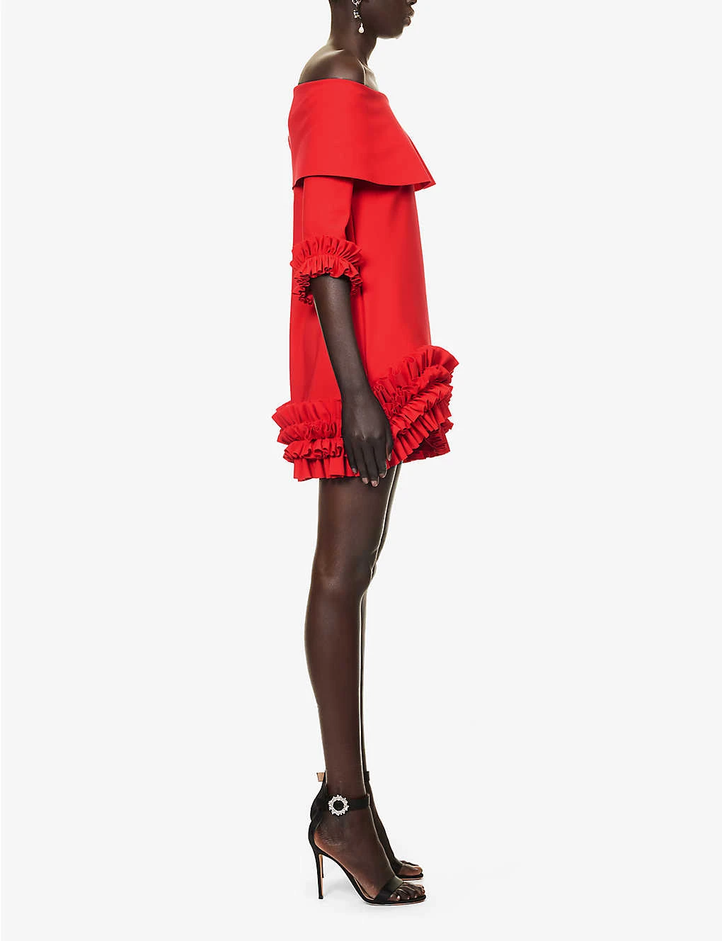 Orothy Ruffle-trim Stretch-woven Mini Dress 5 Orothy Ruffle-trim Stretch-woven Mini Dress - Image 3