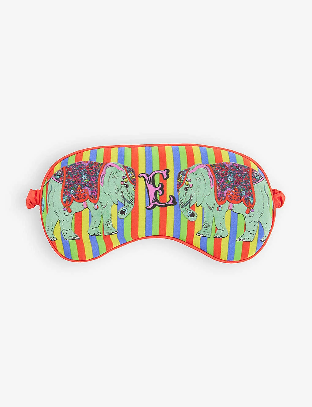 E For Elephant Patterned Silk Sleep Mask 3 E For Elephant Patterned Silk Sleep Mask