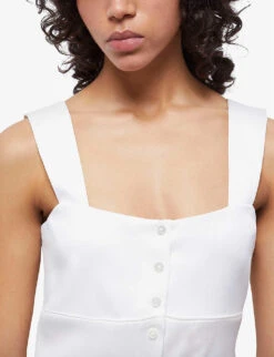 THE KOOPLES Button-front Stretch Woven Maxi Dress 11 THE KOOPLES Button-front Stretch Woven Maxi Dress -Sweaty Betty Store R04140787 ECR01 ALT04