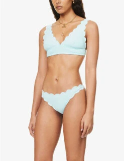 Marysia Santa Clara Scalloped-trim Bikini Top 9 Marysia Santa Clara Scalloped-trim Bikini Top -Sweaty Betty Store R04140984 AZURE ALT02