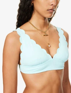 Marysia Santa Clara Scalloped-trim Bikini Top 11 Marysia Santa Clara Scalloped-trim Bikini Top -Sweaty Betty Store R04140984 AZURE ALT04