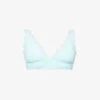 Marysia Santa Clara Scalloped-trim Bikini Top -Sweaty Betty Store R04140984 AZURE M