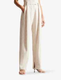 Ted Baker Kllarat Straight-leg Mid-rise Stretch-woven Trousers -Sweaty Betty Store R04141713 CREAM ALT02