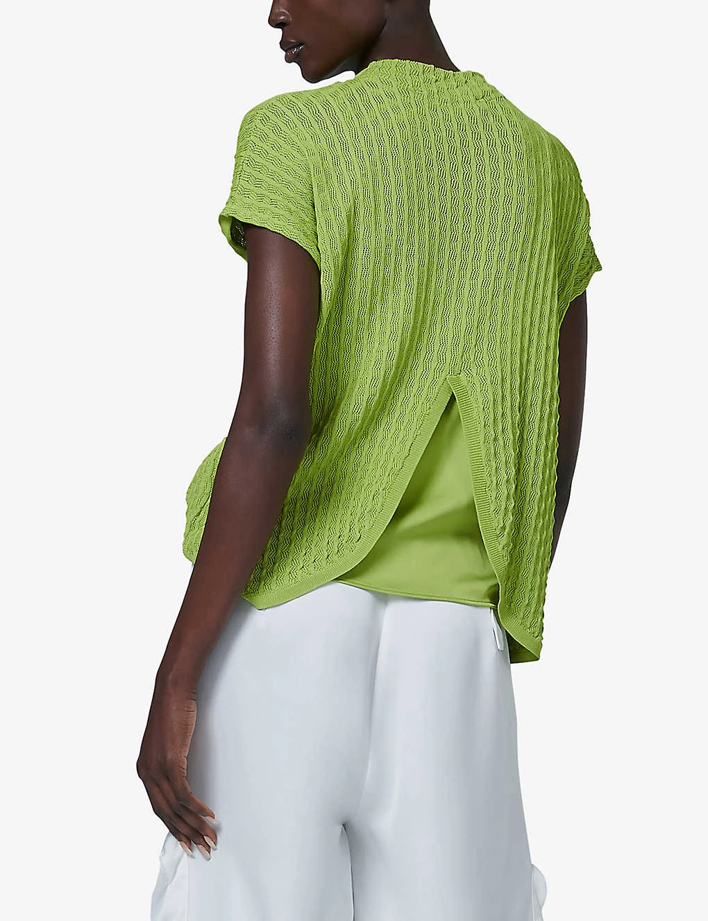 Bubble-stitch High-neck Relaxed-fit Knitted Top 6 Bubble-stitch High-neck Relaxed-fit Knitted Top - Image 4