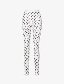 Marine Serre Moon-print Stretch-recycled Polyamide Leggings